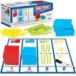 Torlam 131 PCS Base Ten Blocks for Math - Place Value Blocks, Plastic Base 10 Math Manipulatives 1st Grade, Math Counters, Math Cubes, Counting Cubes for Kids Math (Upgraded Version)