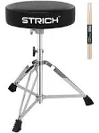 Drum Stool Set, Padded Seat Height Adjustable Drum Throne with 5A Drumsticks for