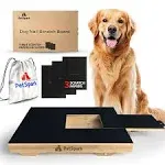 Petspany Dog Nail Scratch Board Bamboo Scratch Pad for Nails with Treat Box