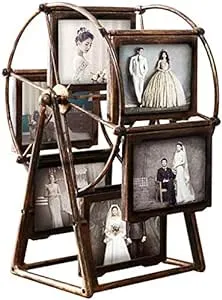 SURPRIZON Retro Vintage Rotating Ferris Wheel Picture Frame