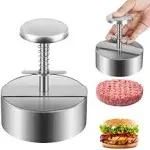 Burger Press, Stainless Steel Hamburger Patty Maker, 4.5 inch Adjustable Burger Patty Maker, Patty Making Mold for Meat, Vegetables, Beef, BBQ Barbecue Homemade Hamburger