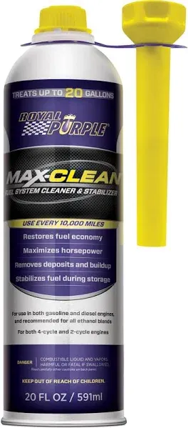 Royal Purple Max-Clean 11722 Fuel System Cleaner Automotive Additive, 20 oz