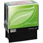 Green Line Message Stamp, Received, 1 1/2 x 9/16, Red