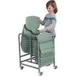 ECR4Kids The Surf Storage Rack, Stores 10 Portable Lap Desks, Silver