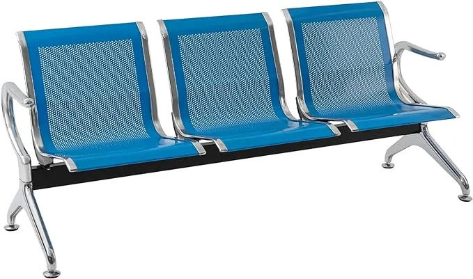 Airport Reception Chairs Waiting Room Chairs with Table and Arms 2 Seat PU Leather Reception Bench Waiting Area Bench Guest Reception Chairs for Office, Business, Salon, Bank, Hospital, School