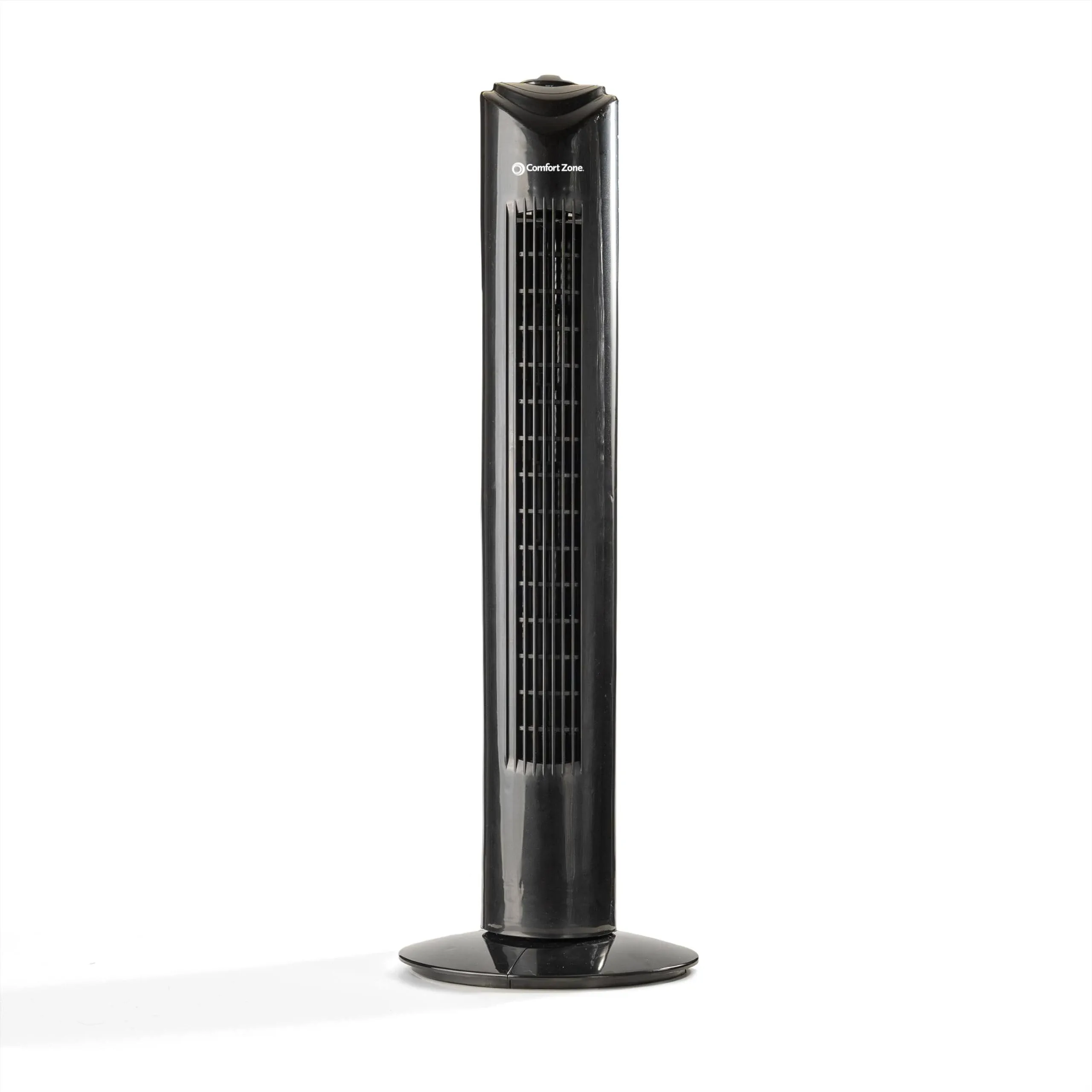 Comfort Zone Oscillating Portable Tower Fan, 32 inch, 3 Speed, 90 Degree Oscillation, Portable Built-in Carry Handle, Quiet Operation, Ideal for