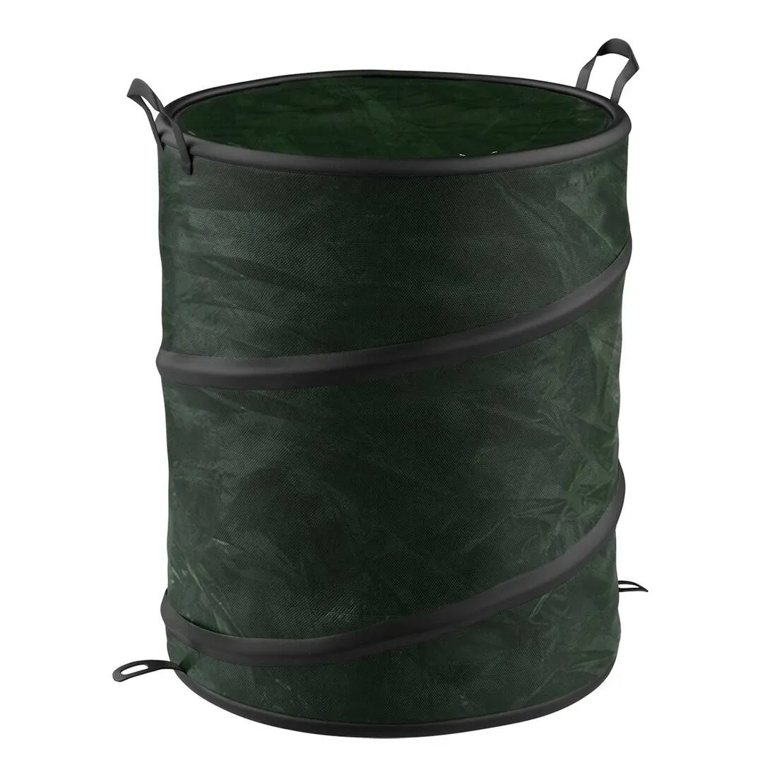 Wakeman Collapsible 44 Gallon Trash Can with Lid Green