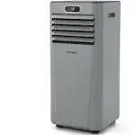 8000BTU 3-in-1 Portable Air Conditioner with Remote Control-Gray | Costway