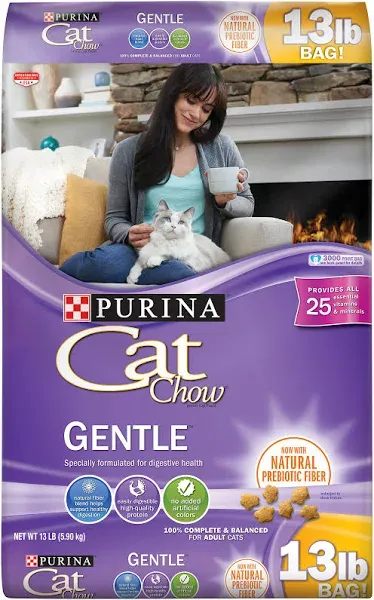 Purina Cat Chow Dry Cat Food, Gentle Sensitive Stomach &amp; Skin,NEW