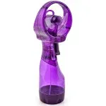 O2cool Deluxe Handheld Battery Powered Water Misting Fan (Purple)