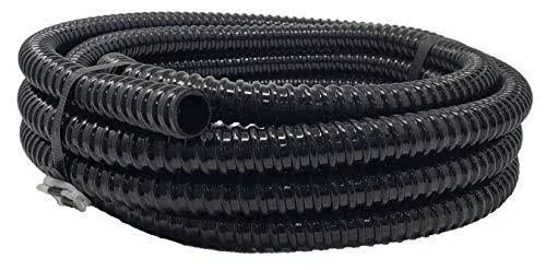 Sealproof 3/4" Dia Corrugated Pond Tubing 3/4-Inch ID, 20 ft Long, Black Kink FR