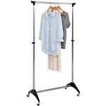 Honey Can Do Chrome Adjustable Rolling Garment Rack