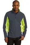 Port Authority TLJ318 Tall Core Colorblock Soft Shell Jacket - Battleship Grey/Charge Green