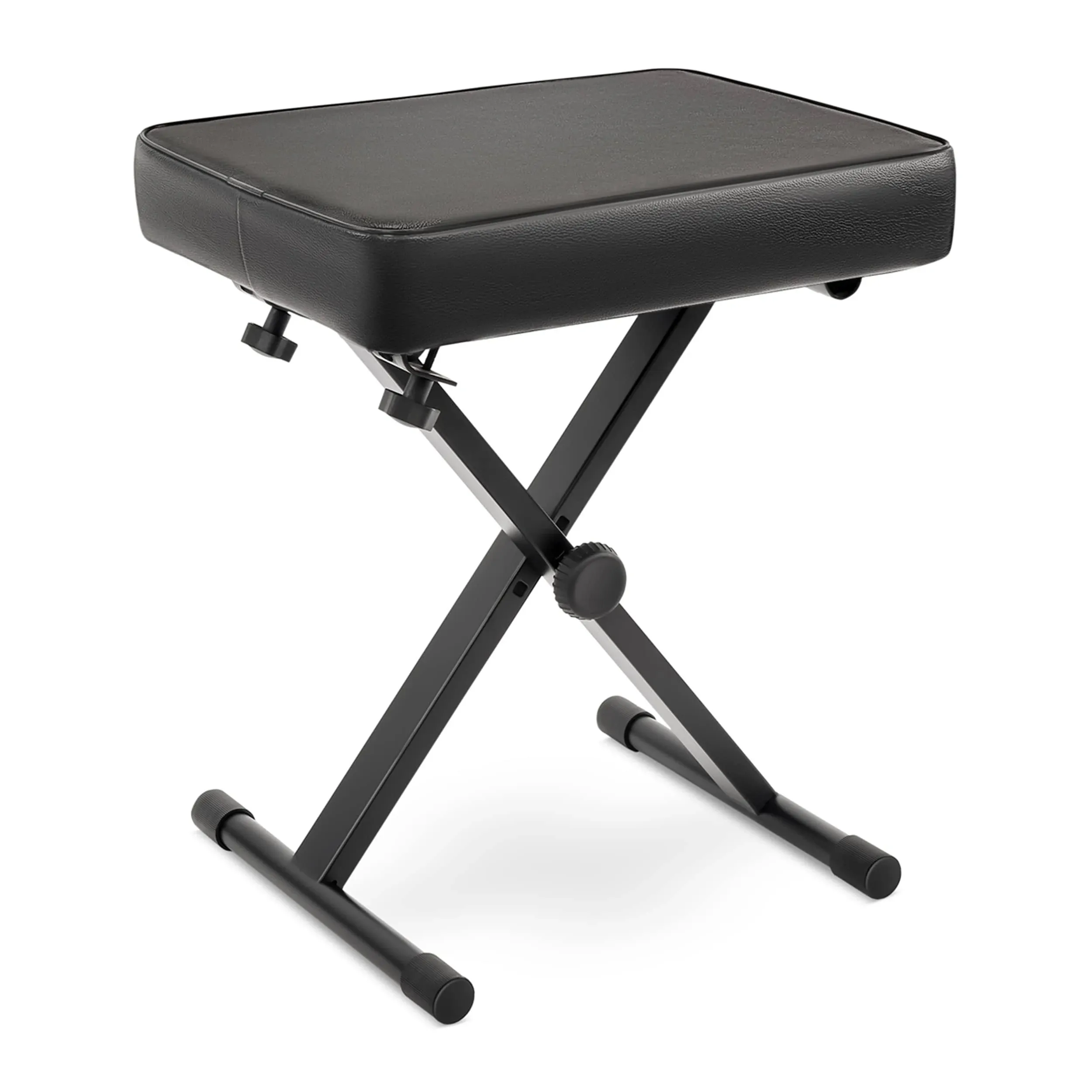 Pyle Adjustable Padded Keyboard X Bench with Three Holes on Each Leg, 4 Non-Slip