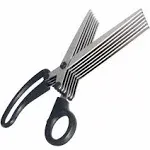 Sunstar Stationery S3711455 7-Blade Shredder Scissors, 7.9 inches (200 mm), Black (Authentic Hologram for US and EU Only)