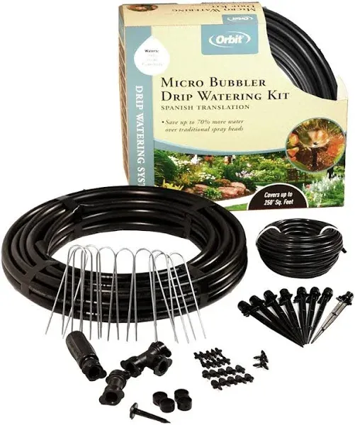 Orbit 69525 Micro Bubbler Complete Drip Irrigation Watering Kit