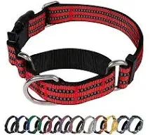 Hikiko Martingale Dog Collars Reflective Nylon Dog Collar with Quick Release Buckle Adjustable Training No Slip Dog Collar