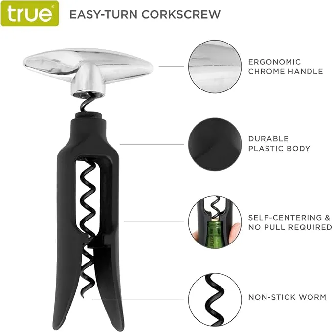 Blue Twister™: Easy-Turn Corkscrew In Sioc Pkg By True