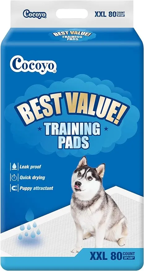 Cocoyo Best Value Dog Training Pads, 30x36-in, 80 Count