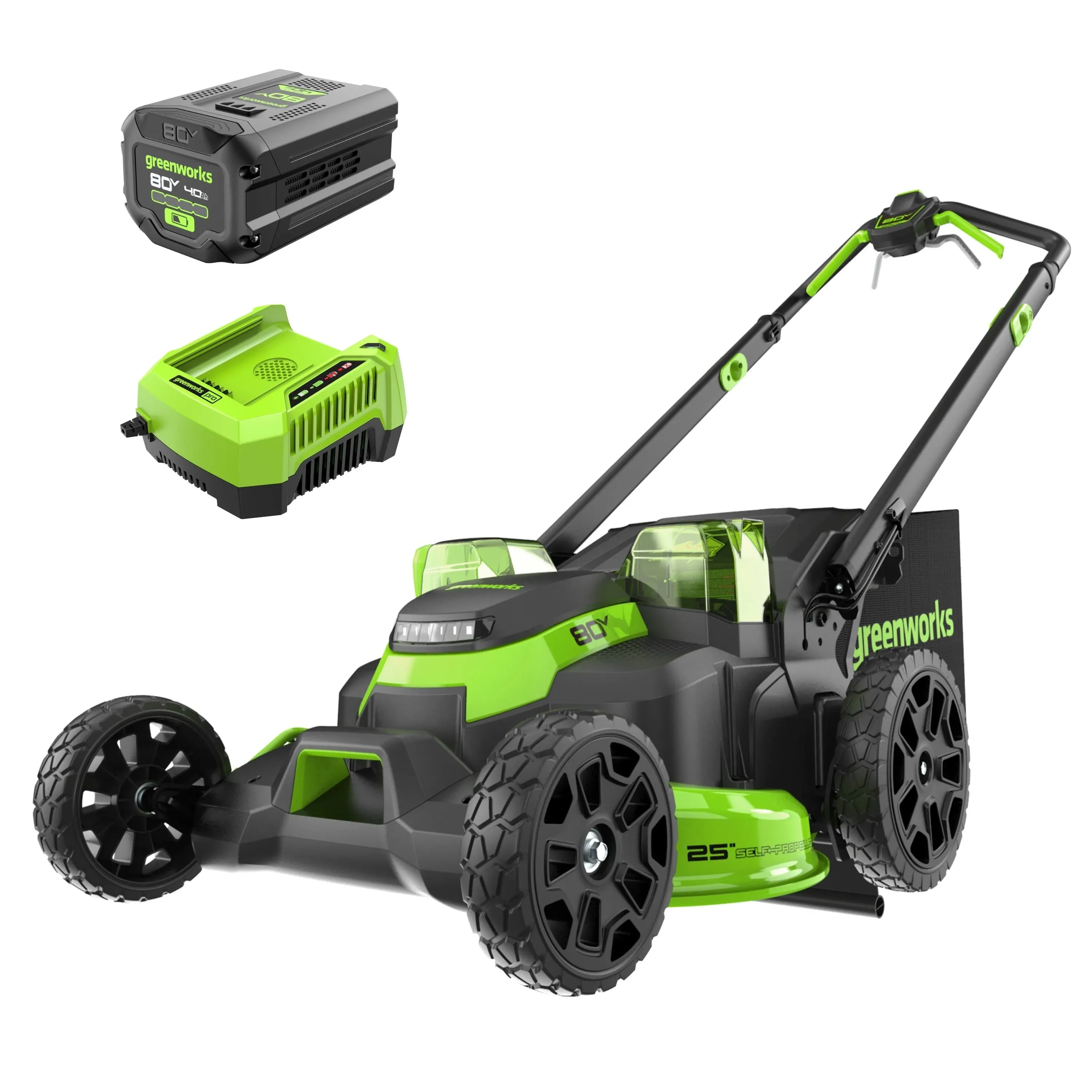 Greenworks 80V 25" Cordless Self-Propelled Lawn Mower