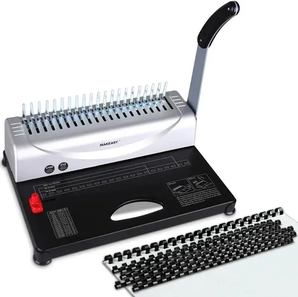 Flk Tech Binding Machine with Starter Combs Set for A4-21 Hole / 450 Sheets Paper Punch Binder