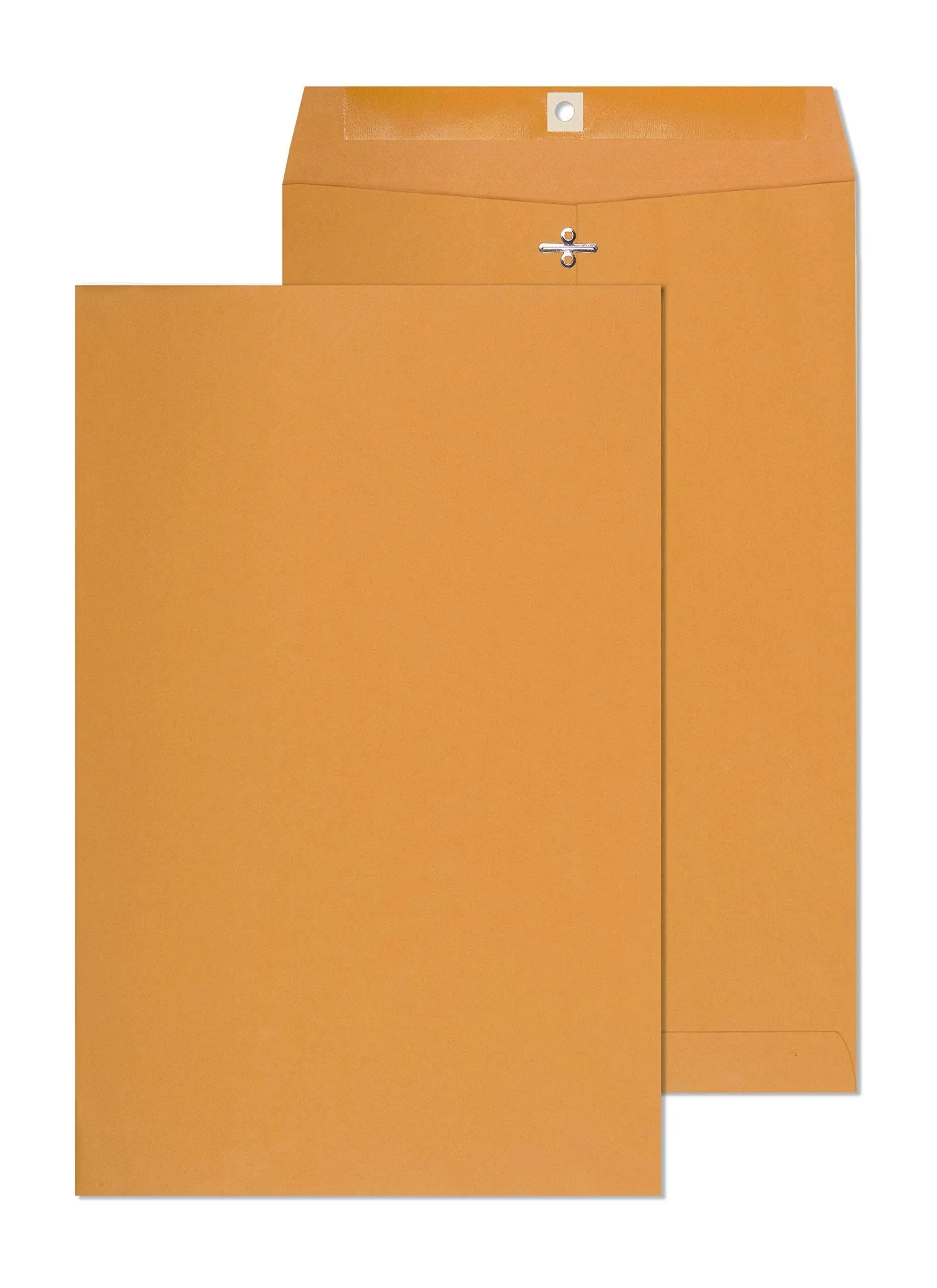 EnDoc 10 x 15 Clasp Envelopes - 100 Pack Brown Kraft Catalog Mailing 10x15