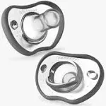 Nanobebe 2-Pack Flexy Pacifiers, Gray