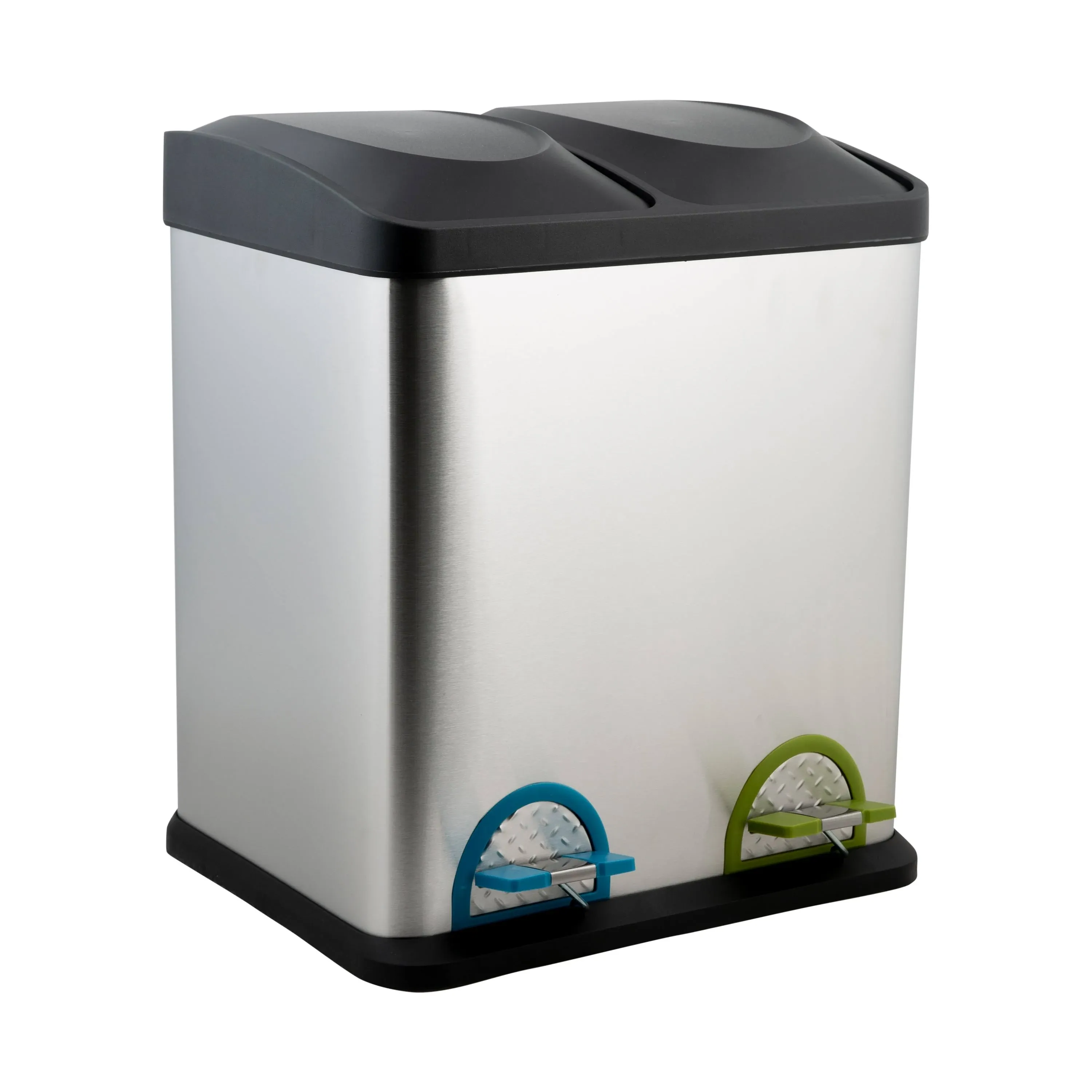 Neu Home 30 Liter 2 Compartment Stainless Steel Recycle Bin