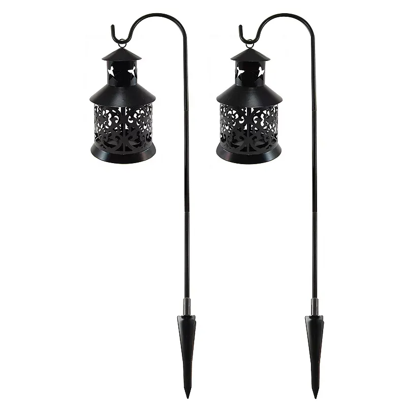 LumaBase Outdoor Lantern Garden Stake 2-Piece Set