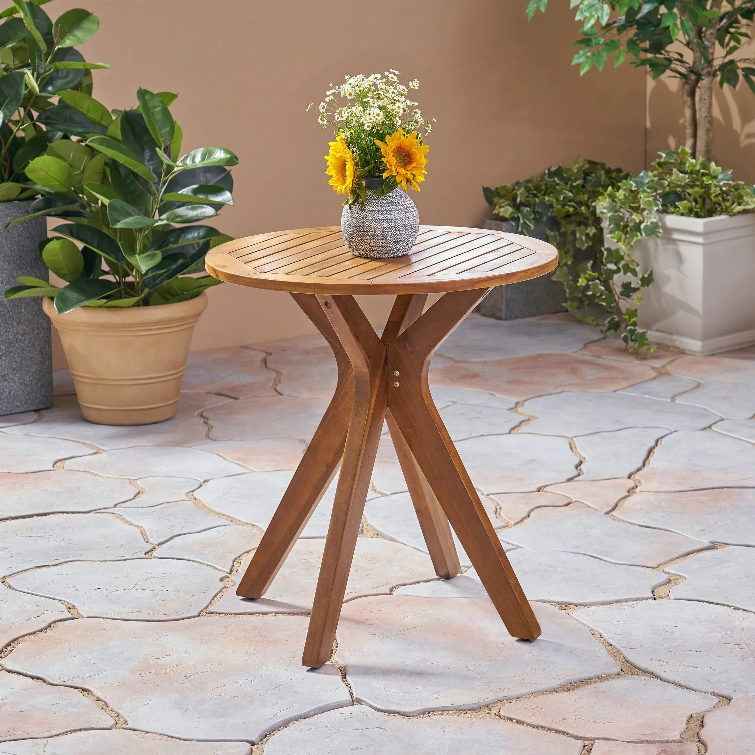 Stamford Outdoor Bistro Table with X Legs by Christopher