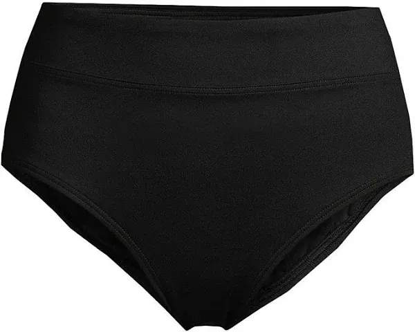 Lands' End Women's Tummy Control High Waisted Bikini Swim Bottoms