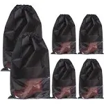 Set of 6 Tall Boot Bags for Travel Non-Woven with Rope for Women Large Shoe P...