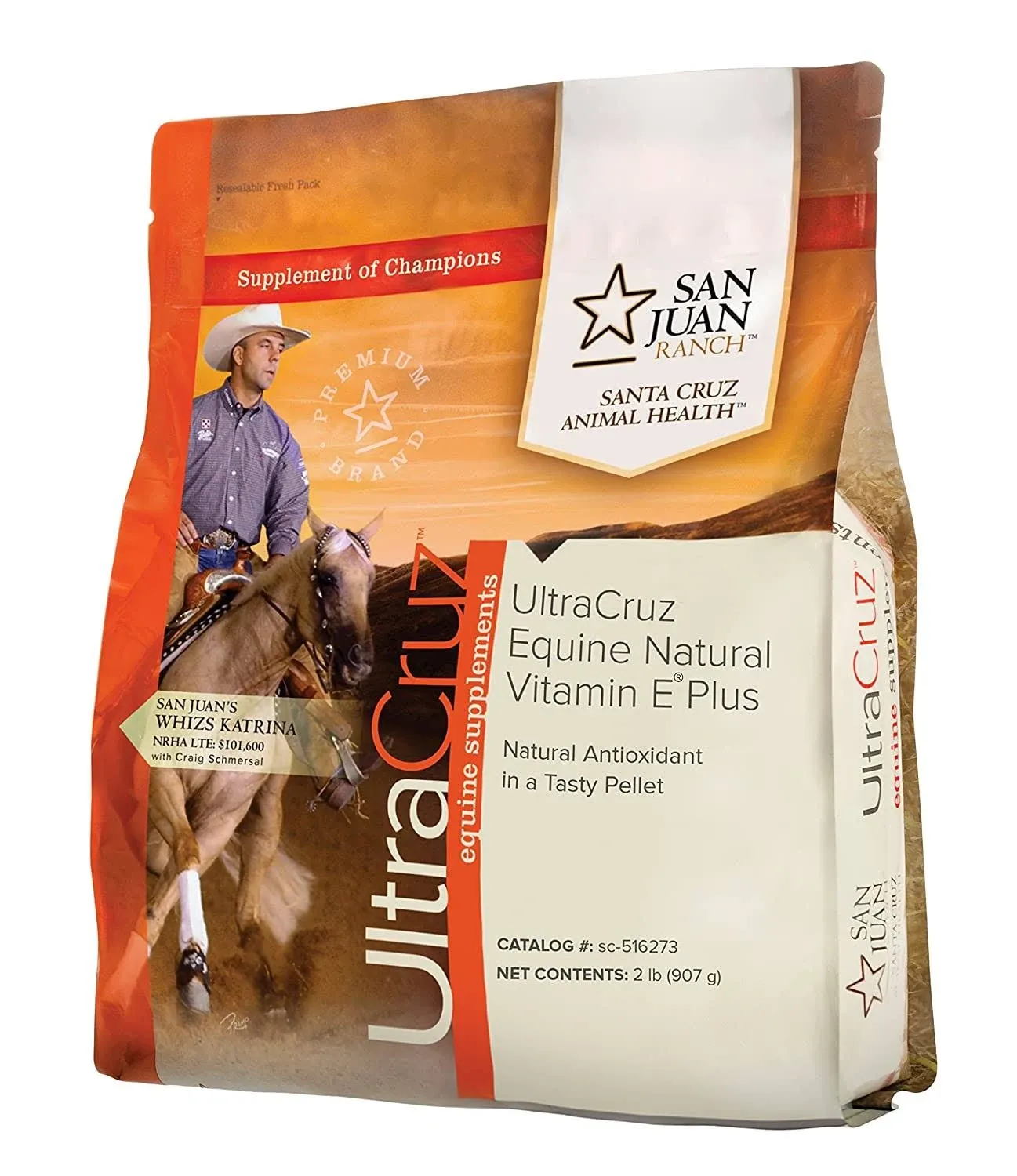 UltraCruz Equine Natural Vitamin E Plus Supplement for Horses 2 lb Pellet (13 Day Supply)