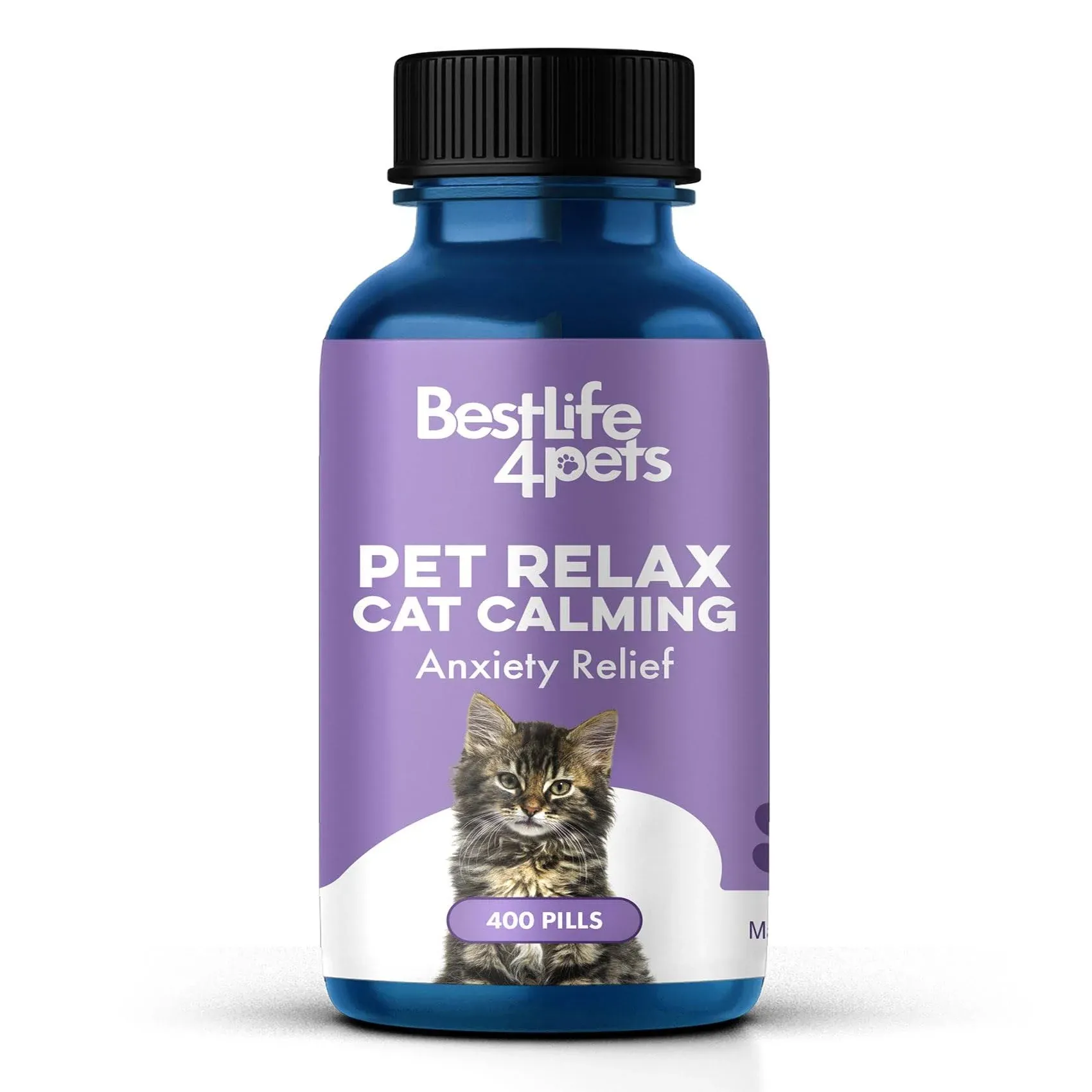 BestLife4Pets Pet Relax for Cats - Natural Anxiety and Stress Relief - Calming Aid for Travel