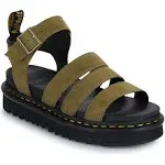 Dr. Martens Green Round-toe Platform Sandals