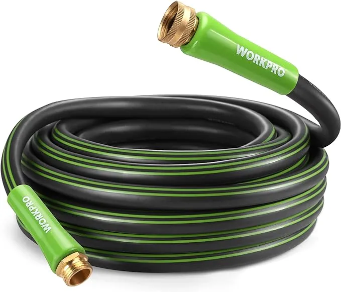 WORKPRO Garden Hose 5/8 IN. x 50 FT with Swivel Grip Handle 3/4&#034; GHT Lightweight