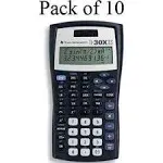 Texas Instruments TI-30X IIS 2-Line Scientific Calculator Teacher&apos;s 10 Pack