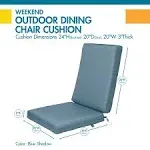 Duck Covers Weekend Water-Resistant Outdoor Dining Chair Cushions