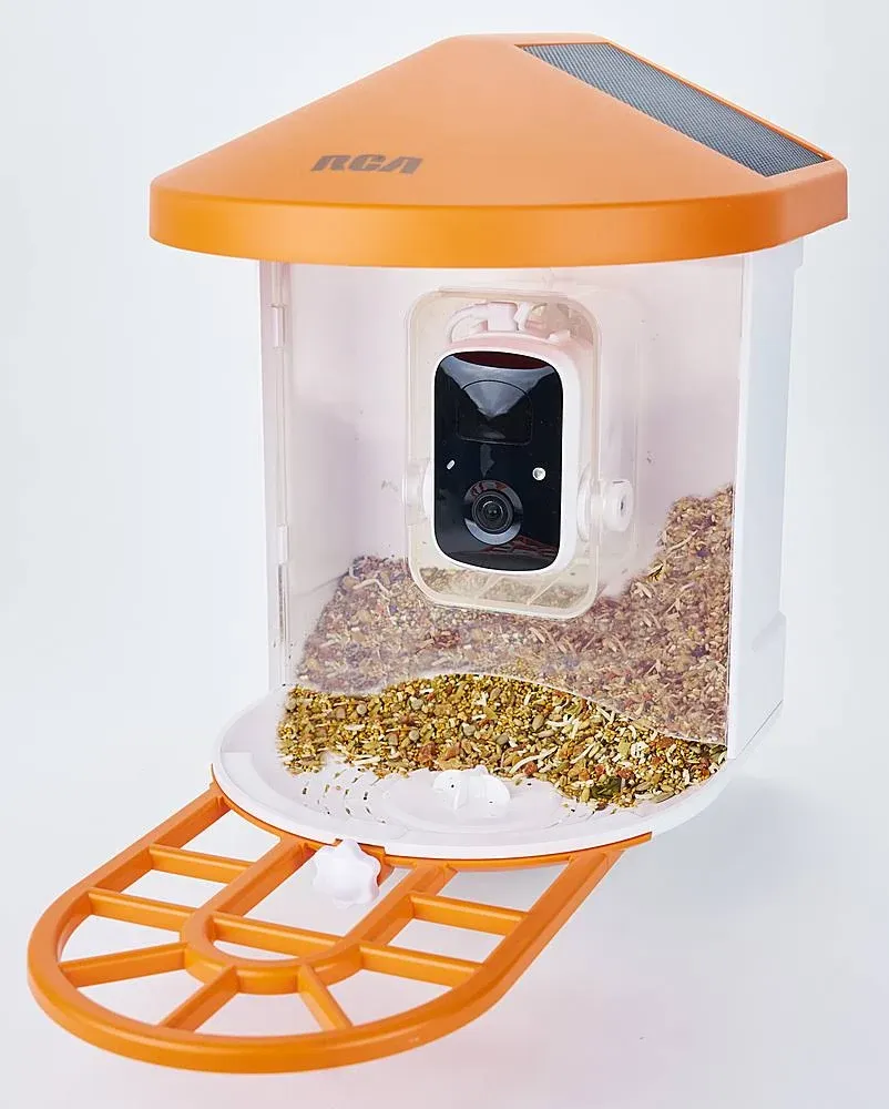 RCA | Smart Bird Feeder - White/Orange | Realry