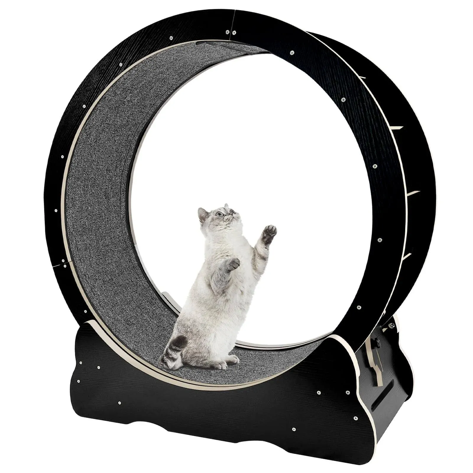 Cat Exercise Wheel for Indoor Cats, Cat Running Wheel with TPE Silent Roller,...