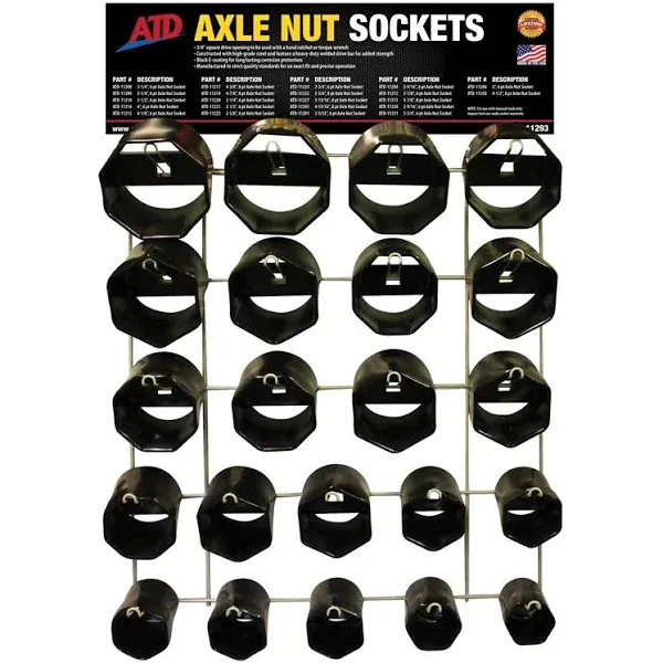 22 Pc. Axle Nut Socket Display