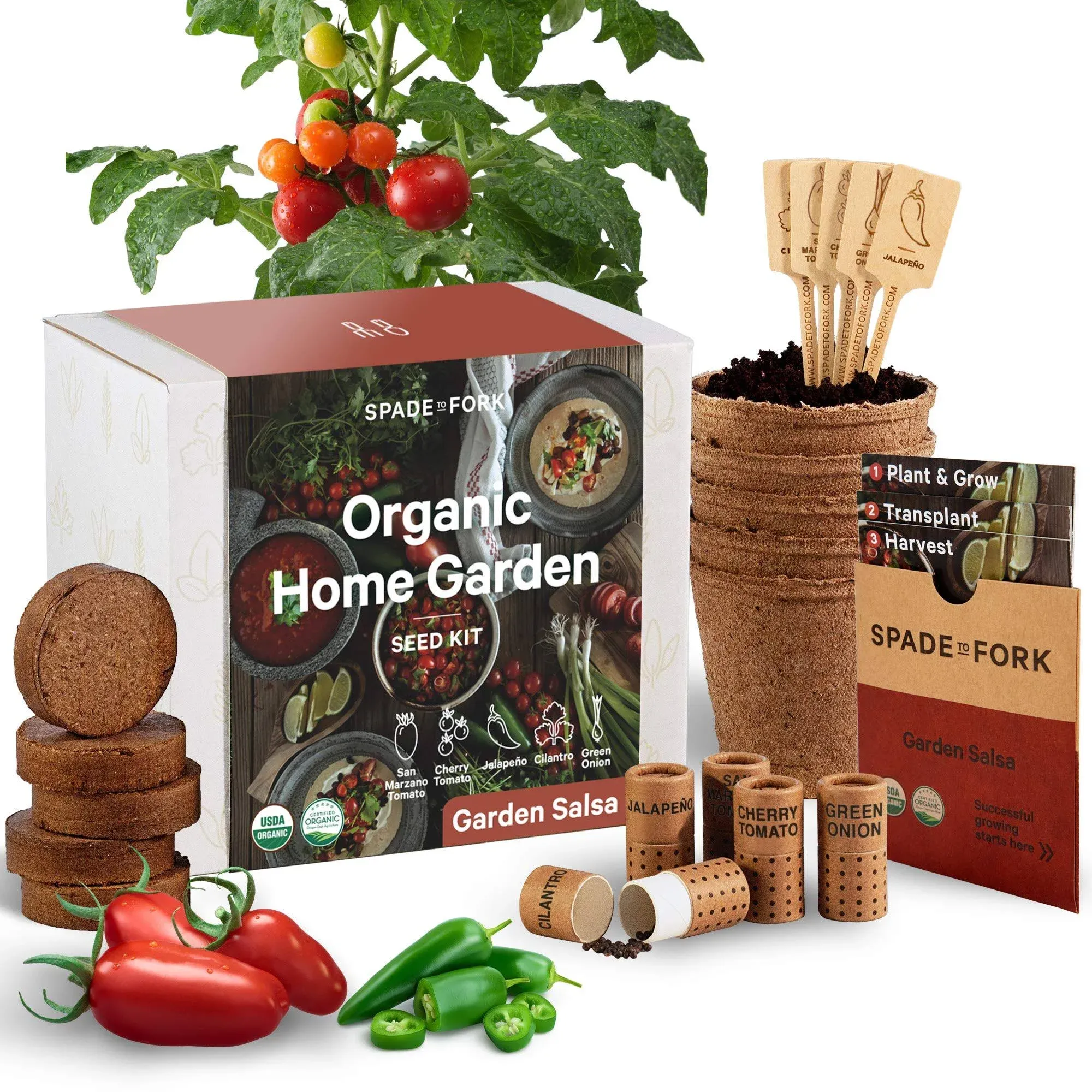 Spade to Fork Organic Home Garden Seed Kit Garden Salsa