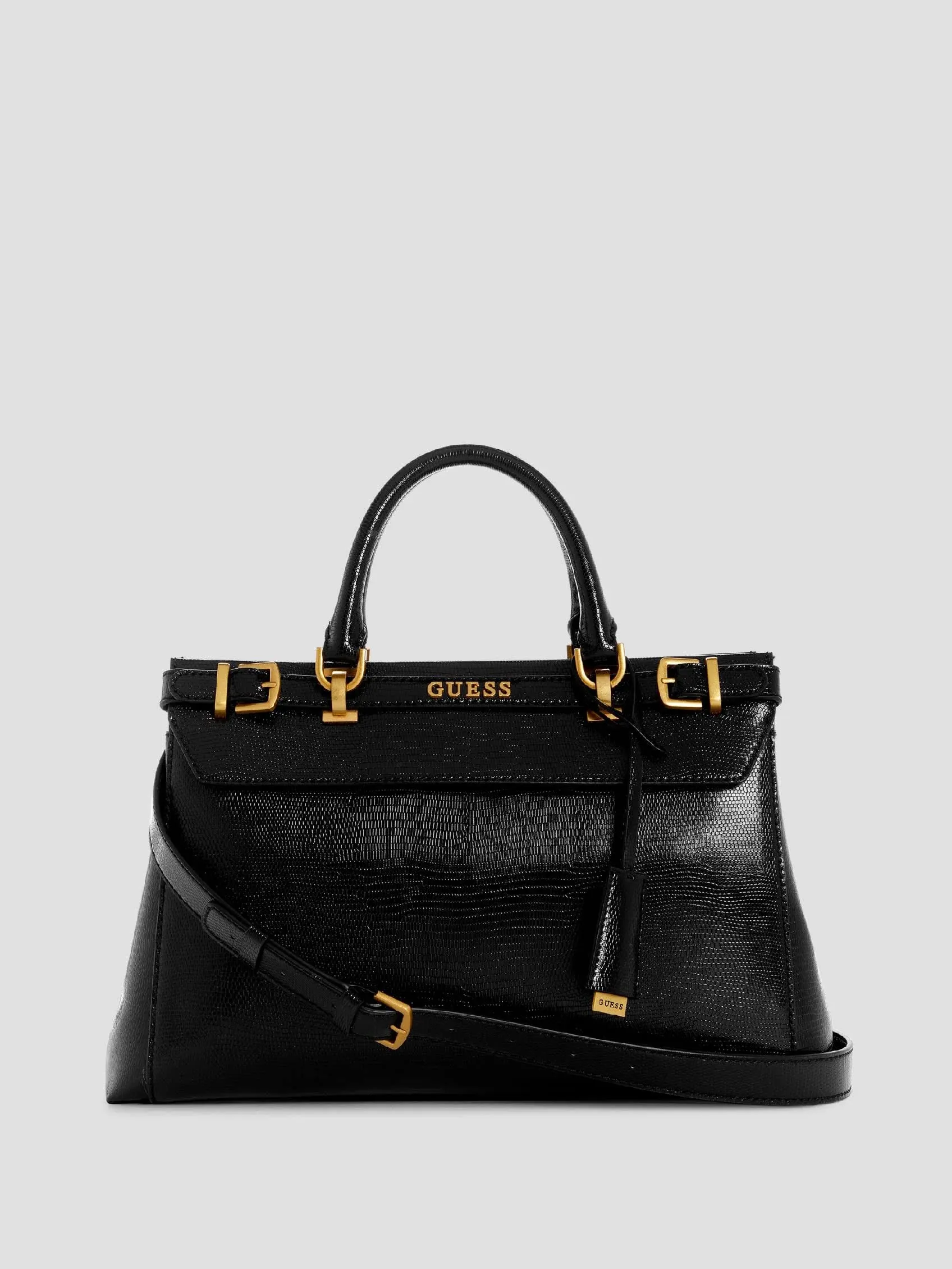 Guess | GUESS Sestri Luxury Satchel, Black | Realry