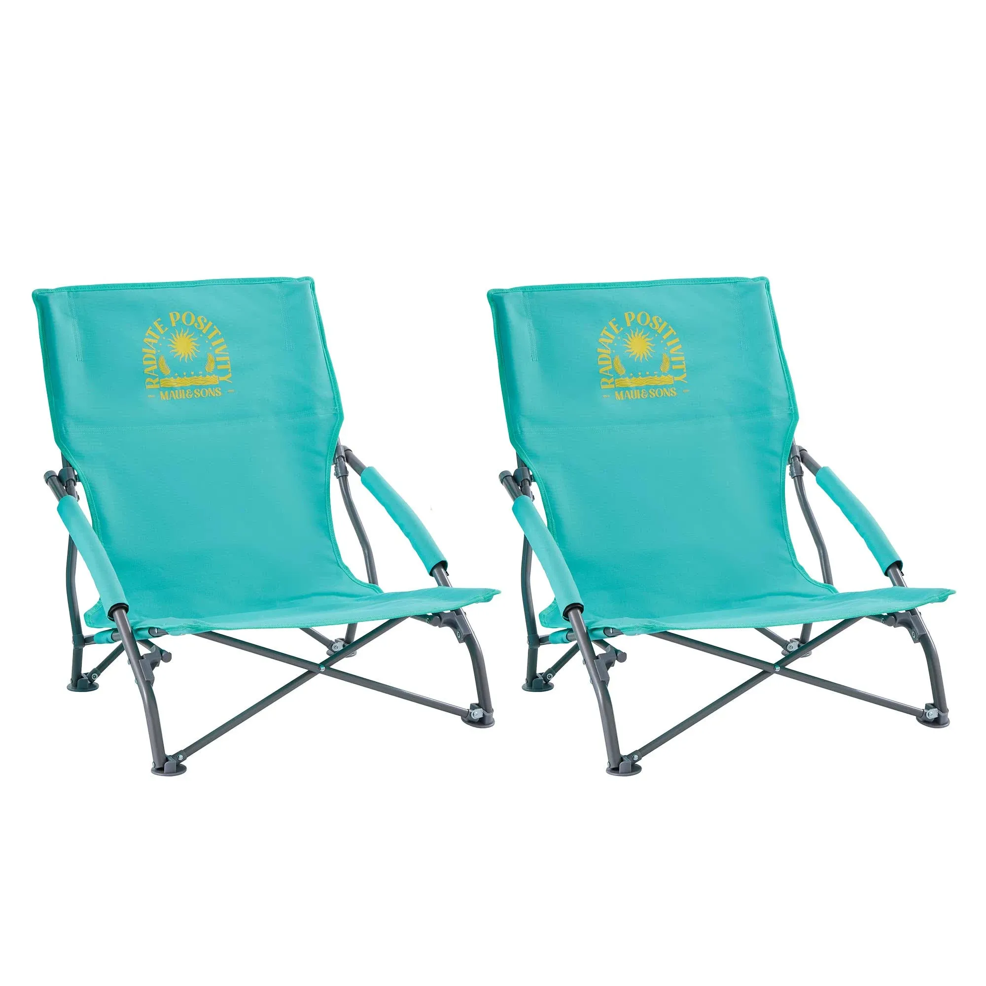 Maui and Sons Comfort Sling Back Bag Beach Camping Picnic Chair Teal