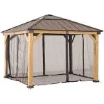 Sunjoy Original Manufacturer Universal Replacement Mosquito Netting for 11×11 ft. Wood Gazebo