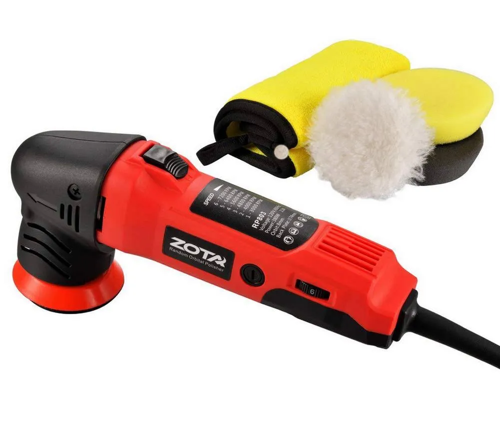 Zota Oribtal Polisher 3 inch Dual Action Polisher with 13.1 Feet Cord Mini Polisher Kit and Polisher for Car Detailing.