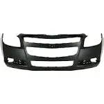 FitParts Compatible with Front Bumper Cover 2008-2012 Chevrolet Malibu LS LT LTZ Hybrid Sedan 08-12. New, Primed and Ready for Paint. with Fog Light Holes. GM1000858 11745806 2009 2010 2011