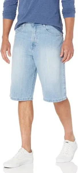 Southpole Men's Regular Fit Cross Hatch Basic Denim Shorts