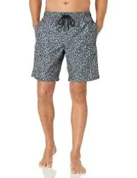 Amazon Essentials Mens 9 Quick-Dry Swim Trunk, Black, Medium