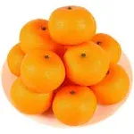 12 PCS Fake Oranges, Artificial Fruits for Decoration Lifelike Fake Fruit Fau...